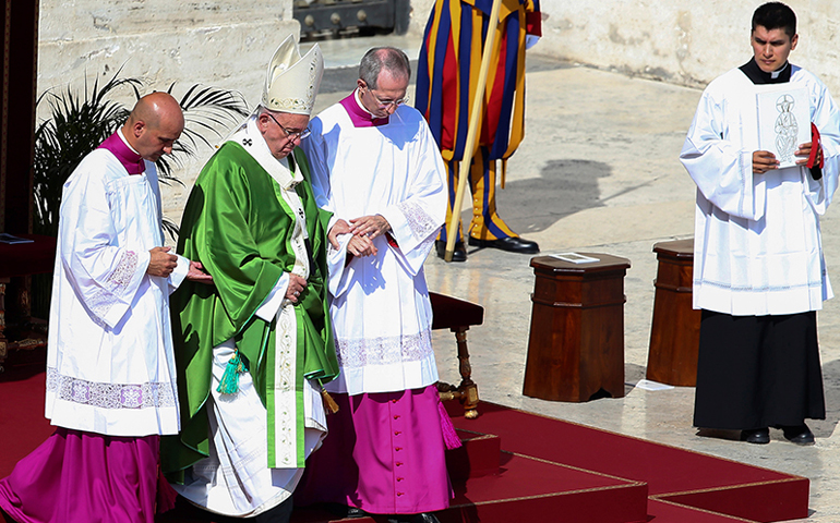 Pope Francis leads a Mass at St. Peter's Square Sept. 25 at the Vatican. (Photo courtesy of Reuters/Alessandro Bianchi)