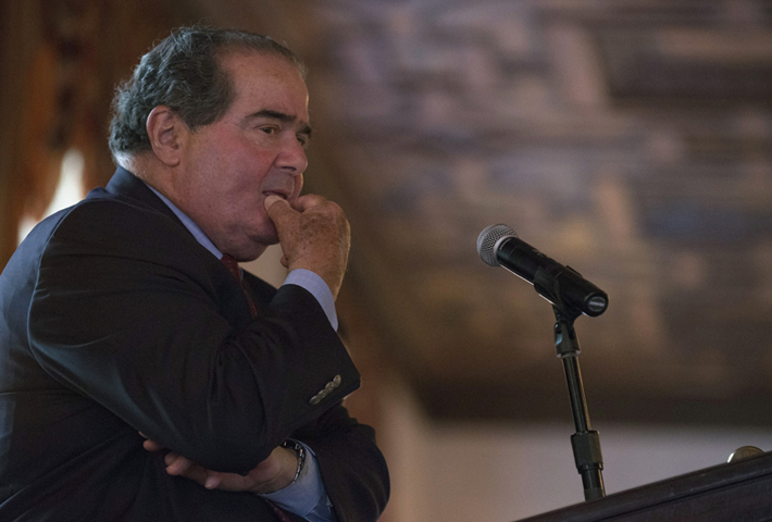 U.S. Supreme Court Justice Antonin Scalia in New York on Oct. 13, 2014. (Reuters/Darren Ornitz)