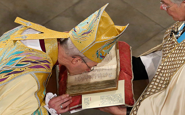 Archbishop of Canterbury Justin Welby, during his enthronement as the 105th archbishop of Canterbury, on March 21, 2013. (RNS/Courtesy Anglican Communion News Service/The Press Association)