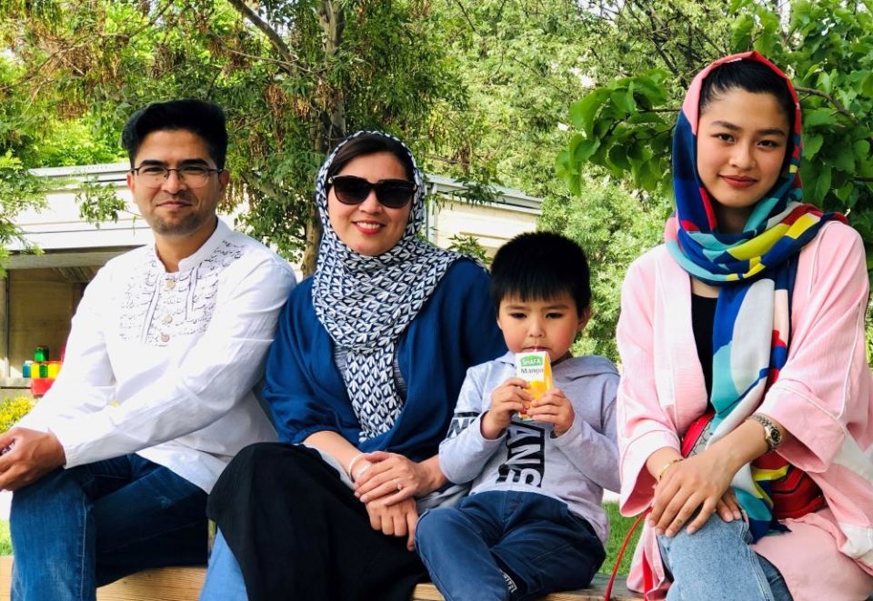 Basir Bita (left), his wife Hosnia, 5-year-old son Barbod and 17-year-old daughter Mahdia arrived in Canada Oct. 22 after a harrowing journey from Afghanistan. Basir Bita plans to pursue a master's degree in mental health counseling from Marquette Univers