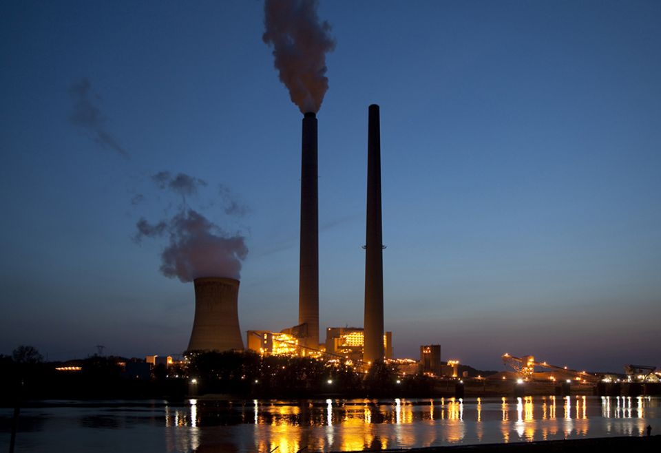 Smoke from the American Electric Power's coal-fired Mountaineer Power Plant, along the banks of the Ohio River in New Haven, West Virginia, is seen in this file photo. (CNS/Jim West)