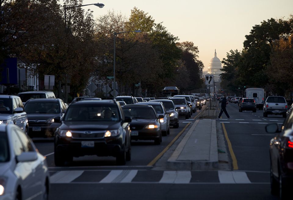 Commuters drive to work and to polling stations Nov. 8, 2020, in Washington. (CNS/Tyler Orsburn) Commuters drive to work and to polling stations Nov. 8, 2020, in Washington. (CNS/Tyler Orsburn)