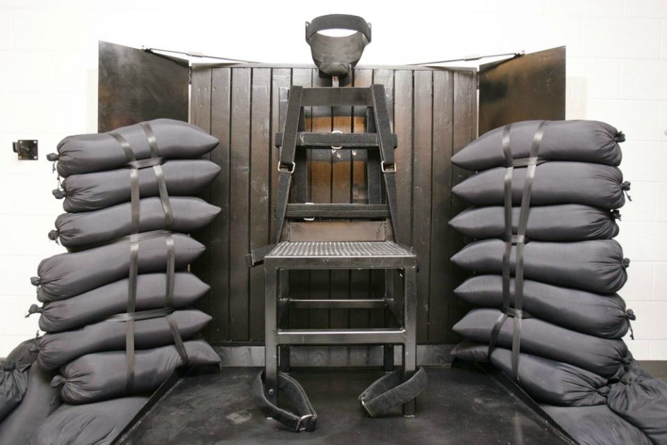The execution chamber at the state prison in Draper, Utah, is seen in a 2010 file photo. (CNS/Salt Lake Tribune pool via Reuters/Trent Nelson)