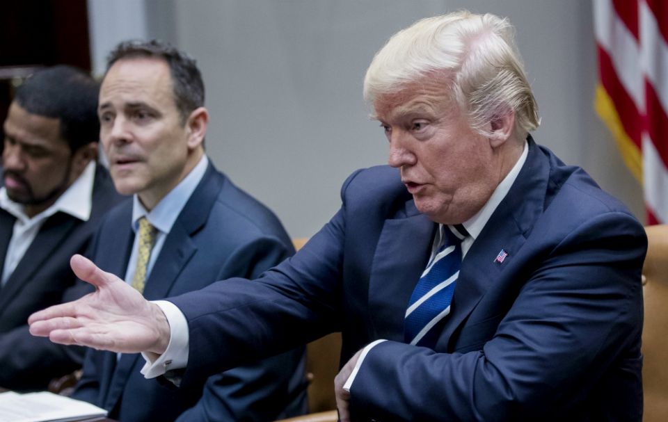 President Donald Trump gestures during a meeting on immigration with a bipartisan group of House and Senate members at the White House Jan. 9. (CNS/EPA/Shawn Thew) President Donald Trump gestures during a meeting on immigration with a bipartisan group of House and Senate members at the White House Jan. 9. (CNS/EPA/Shawn Thew)