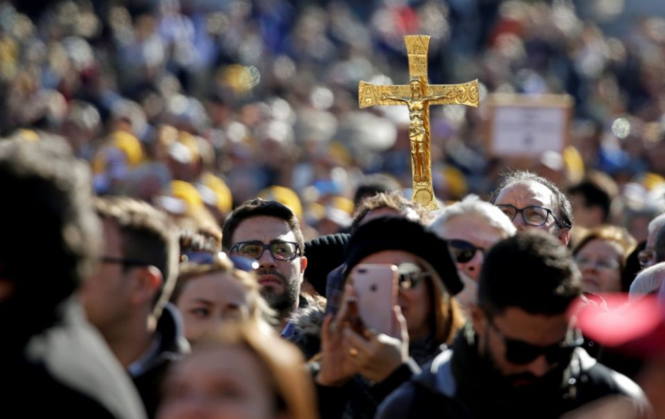 Faithful attend Pope Francis' Angelus in St. Peter's Square Feb. 4 at the Vatican. (CNS/Reuters/Max Rossi) Faithful attend Pope Francis' Angelus in St. Peter's Square Feb. 4 at the Vatican. (CNS/Reuters/Max Rossi)