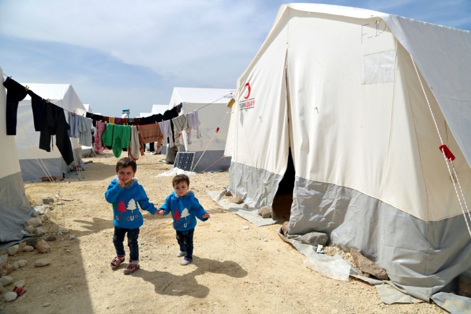 Children, survivors of the April 11 suspected gas attack in Syria, are seen in northern Aleppo April 17. (CNS/Reuters/Mahmoud Hassano) Children, survivors of the April 11 suspected gas attack in Syria, are seen in northern Aleppo April 17. (CNS/Reuters/Mahmoud Hassano)