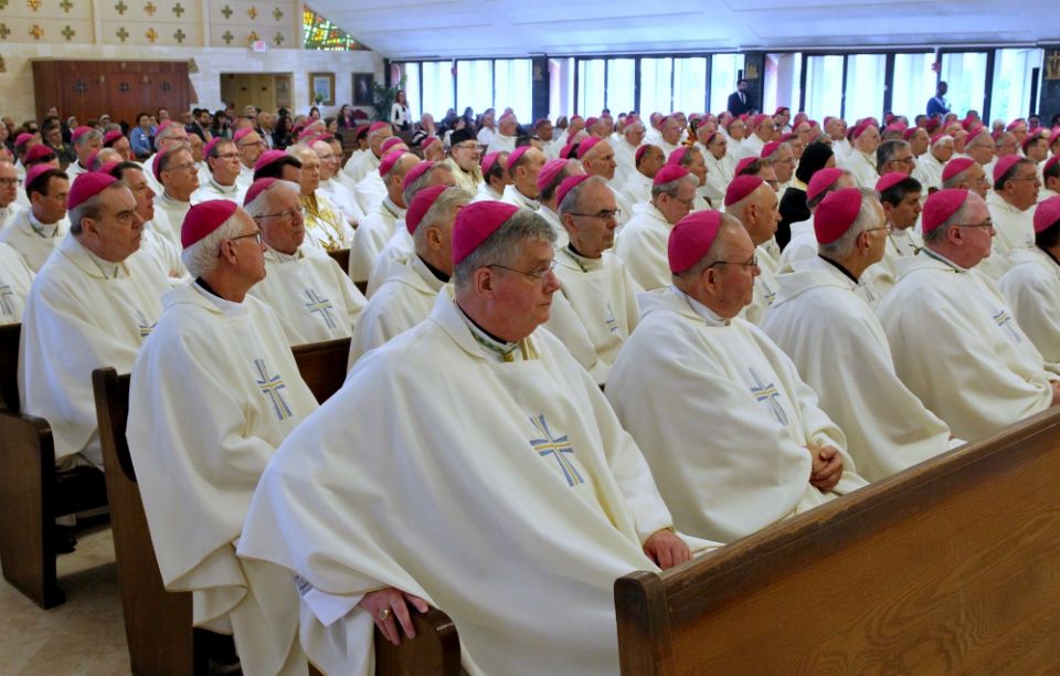 Prelates attend Mass June 13 at St. Pius X Catholic Church during the U.S. Conference of Catholic Bishops' annual spring assembly in Fort Lauderdale, Florida. (CNS/Bob Roller) Prelates attend Mass June 13 at St. Pius X Catholic Church during the U.S. Conference of Catholic Bishops' annual spring assembly in Fort Lauderdale, Florida. (CNS/Bob Roller)