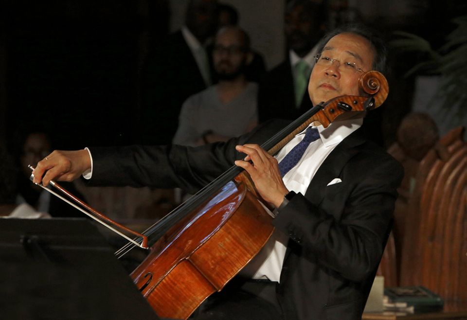 Yo-Yo Ma, world-renowned cellist, performs during the Concert for Peace at St. Sabina Church June 10, 2018, in Chicago. (CNS/Chicago Catholic/Karen Callaway) Yo-Yo Ma, world-renowned cellist, performs during the Concert for Peace at St. Sabina Church June 10, 2018, in Chicago. (CNS/Chicago Catholic/Karen Callaway)