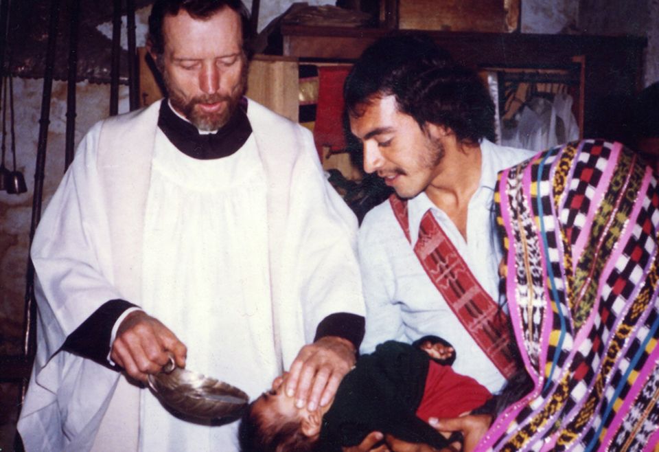 Blessed Stanley Rother, left, a young priest from Oklahoma, served impoverished indigenous people in Guatemala. In 1981, Father Stanley Rother became the first American citizen to be martyred. (CNS file photo)