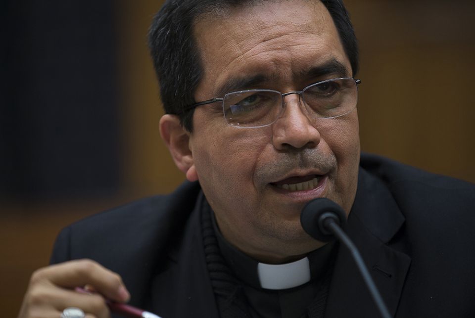 Salvadoran Archbishop José Escobar Alas of San Salvador is pictured in Washington April 13, 2018. (CNS/Tyler Orsburn)