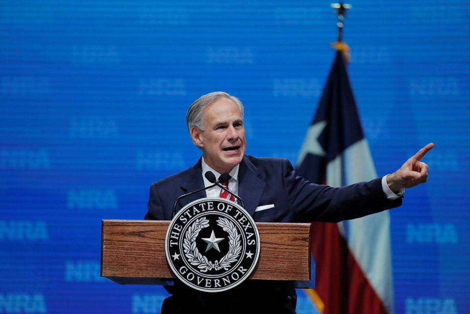 Texas Gov. Greg Abbott speaks in Dallas May 4, 2018. (CNS/Reuters/Lucas Jackson) Texas Gov. Greg Abbott speaks in Dallas May 4, 2018. (CNS/Reuters/Lucas Jackson)