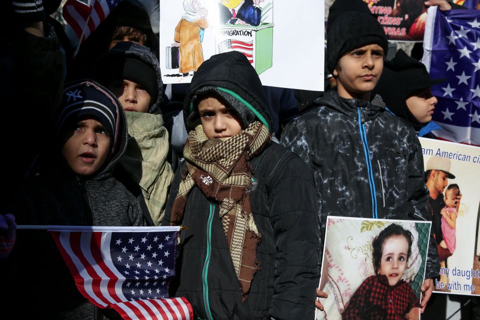 Yemeni Americans in New York City demonstrate Dec. 27, 2017, against then-President Donald Trump's travel ban and recent denials of visa applications. On July 6, 2021, the Biden administration announced an 18-month extension of Temporary Protected Status 