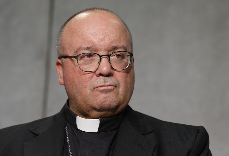 Archbishop Charles Scicluna of Malta attends a news conference at the Vatican Oct. 8, 2018. Archbishop Scicluna says the report of clerical sexual abuse in France is a call for the church to take action, get more serious about implementing child protectio