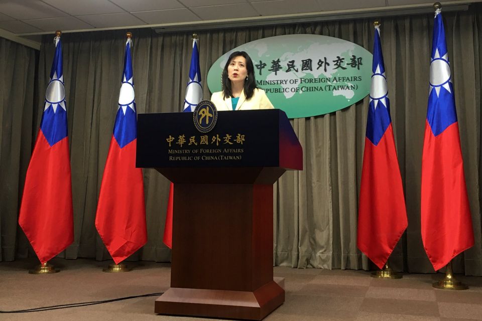 Joanne Ou, spokeswoman for Taiwan's Foreign Ministry, speaks at a news conference in Taipei, Taiwan, in this Feb. 11, 2020, file photo. (CNS photo/Ben Blanchard, Reuters)