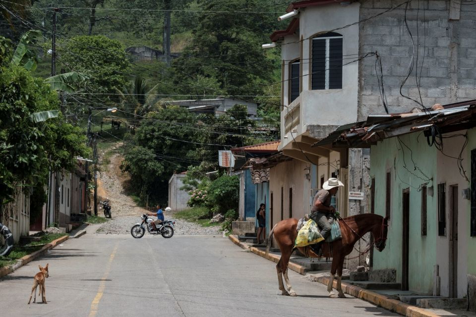 People are seen in El Paraiso, Honduras, July 24, 2021. (CNS photo/Yoseph Amaya, Reuters)