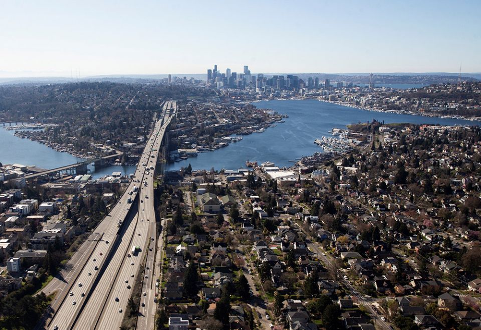 An aerial view of Seattle is seen March 16, 2020. (CNS/Reuters/Lindsey Wasson) An aerial view of Seattle is seen March 16, 2020. (CNS/Reuters/Lindsey Wasson)