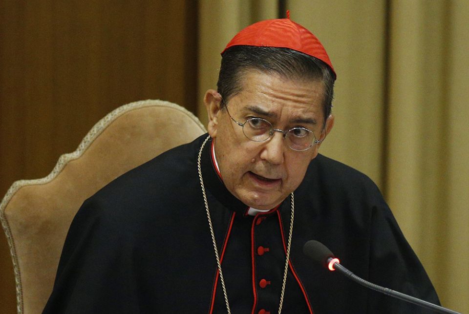 Cardinal Miguel Ángel Ayuso Guixot, president of the Pontifical Council for Interreligious Dialogue, speaks at a news conference for the release of Pope Francis' encyclical "Fratelli Tutti" at the Vatican in this Oct. 4, 2020, file photo. (CNS)