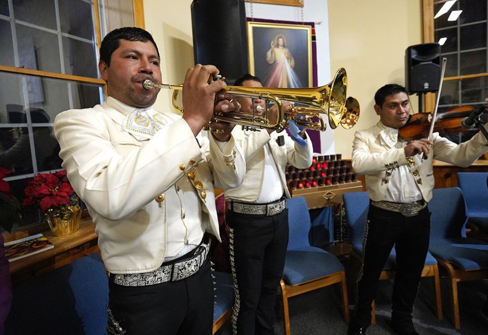 A mariachi band plays music during a Spanish-language Mass marking the feast of Our Lady of Guadalupe at Resurrection Church Dec. 12, 2021, in Farmingville, New York. (CNS/Gregory A. Shemitz) A mariachi band plays music during a Spanish-language Mass marking the feast of Our Lady of Guadalupe at Resurrection Church Dec. 12, 2021, in Farmingville, New York. (CNS/Gregory A. Shemitz)
