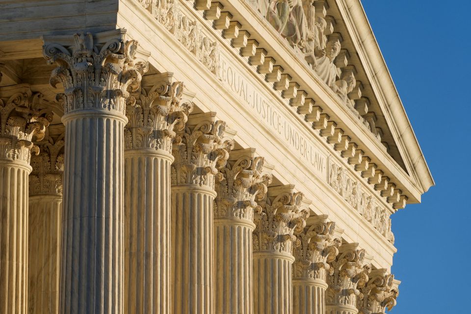 The U.S. Supreme Court is seen in Washington Feb. 6, 2022. (CNS photo/Joshua Roberts, Reuters)