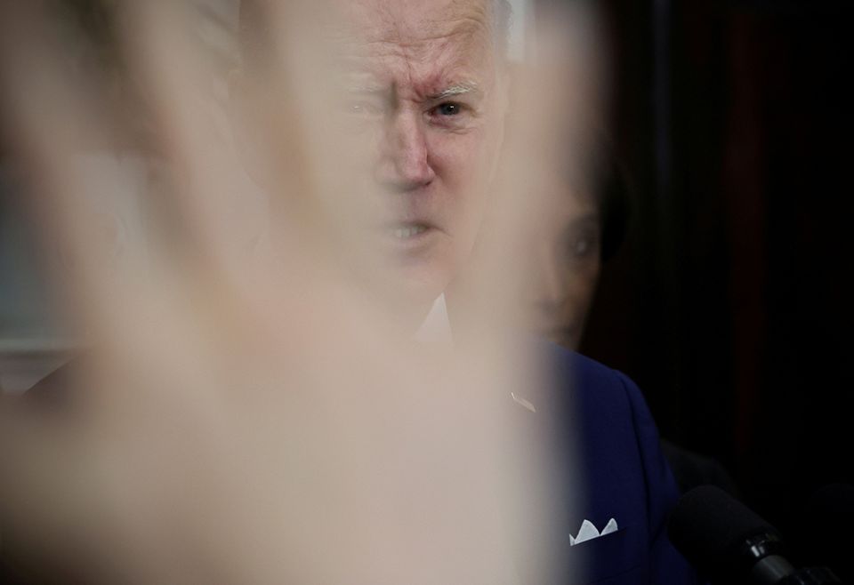 President Joe Biden takes questions from reporters at the White House May 4 in Washington, after delivering remarks on economic growth, jobs, and deficit reduction. (CNS/Reuters/Evelyn Hockstein) President Joe Biden takes questions from reporters at the White House May 4 in Washington, after delivering remarks on economic growth, jobs, and deficit reduction. (CNS/Reuters/Evelyn Hockstein)