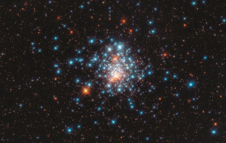 Colorful stars are packed close together in the globular cluster NGC 1805 in the Dorado constellation, in this image from the Hubble Space Telescope released Sept. 11, 2020. (CNS/Reuters/NASA/ESA/Hubble/J. Kalirai)