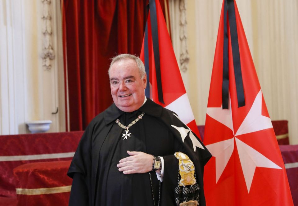 Fra' John T. Dunlap, lieutenant of the grand master of the Sovereign Order of Malta and head of the provisional government of the order, is pictured at the Church of St. Mary in Rome in this June 14, 2022, file photo.