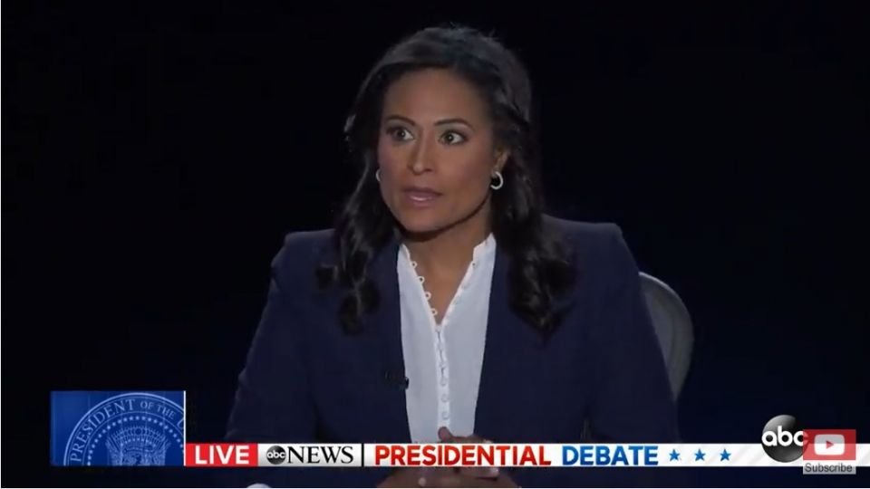 As debate moderator, NBC News' Kristen Welker did a good job with the new "mute" button so voters could hear what each candidate said. (NCR screenshot) As debate moderator, NBC News' Kristen Welker did a good job with the new "mute" button so voters could hear what each candidate said. (NCR screenshot)
