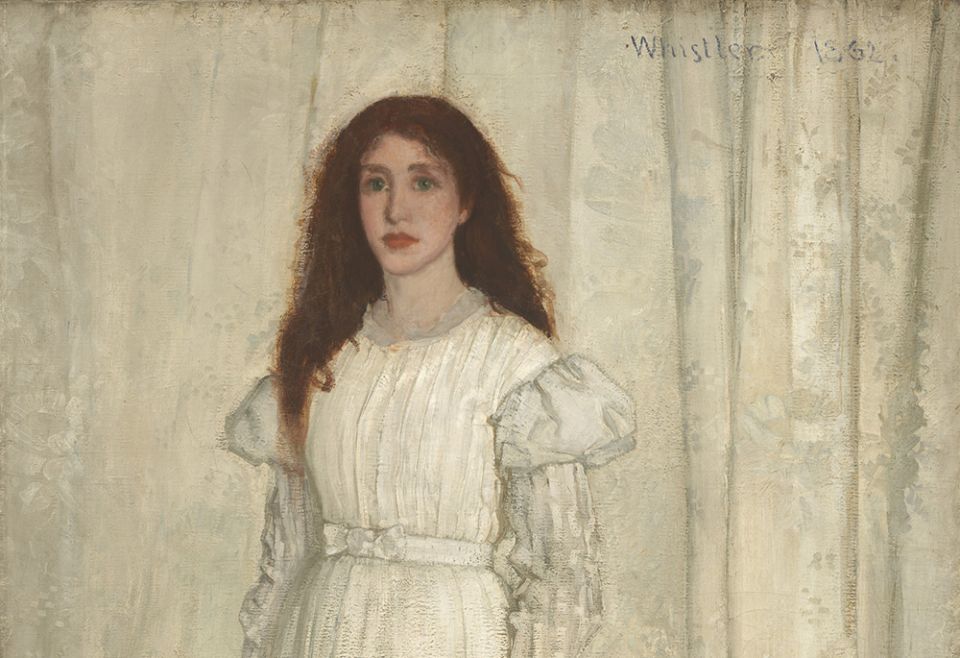 "Symphony in White, No. 1: The White Girl," 1861–1863, 1872, by James McNeill Whistler; see story below for full image (Courtesy of National Gallery of Art) "Symphony in White, No. 1: The White Girl," 1861–1863, 1872, by James McNeill Whistler; see story below for full image (Courtesy of National Gallery of Art)