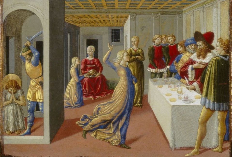 "The Feast of Herod and the Beheading of Saint John the Baptist" (ca. 1461) by Benozzo Gozzoli (Artvee)