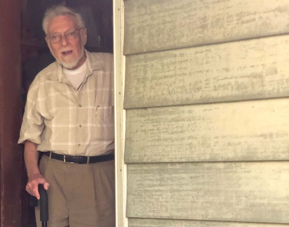 Tom Cornell, who was introduced to the Catholic Worker movement in 1953, is shown at the Peter Maurin Farm in Marlboro, New York, in June 2019. Cornell died Aug. 1 at age 88. (Courtesy of Robert Ellsberg)