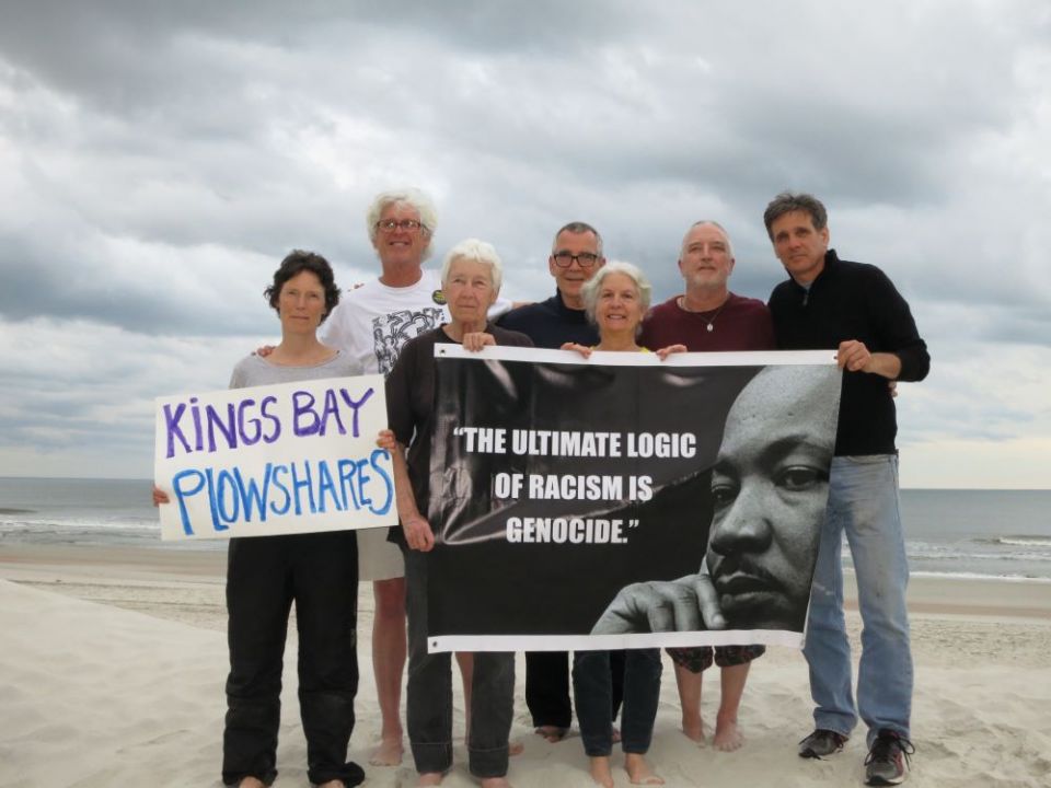 Seven Catholics were convicted for participating in the 2018 Kings Bay Plowshares action at the Naval Submarine Base in Kings Bay, Georgia, to protest nuclear weapons. (CNS/courtesy Kings Bay Plowshares)