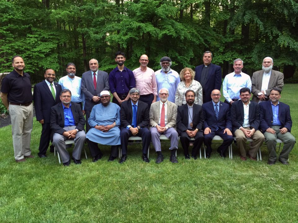 Participants pose for a photo during an interfaith meeting of the National Council of Churches and the US Council of Muslim Organizations (RNS/ Imam Naeem Baig) Participants pose for a photo during an interfaith meeting of the National Council of Churches and the US Council of Muslim Organizations (RNS/ Imam Naeem Baig)