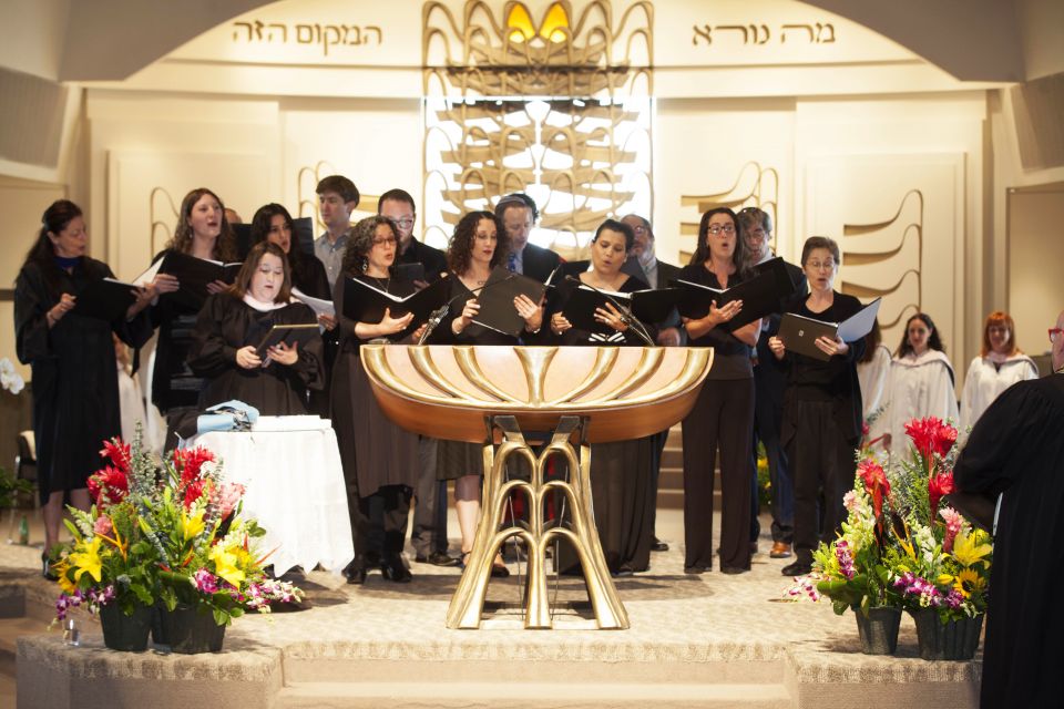 The graduation choir performs during a 2018 graduation for the Academy for Jewish Religion California. Photo courtesy of the Academy for Jewish Religion California (Photo by Religious News Service) The graduation choir performs during a 2018 graduation for the Academy for Jewish Religion California. Photo courtesy of the Academy for Jewish Religion California (Photo by Religious News Service)