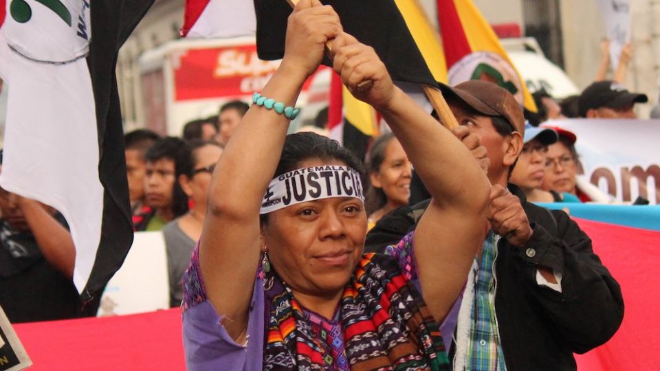 Aura Lolita Chávez Ixcaquic: "It's not like they say internationally, that we're 'forgotten.' We're not 'forgotten peoples.' We are 'hated.' The government hates us because we defend our life through our organization." (Courtesy Council of K'iche Peoples)