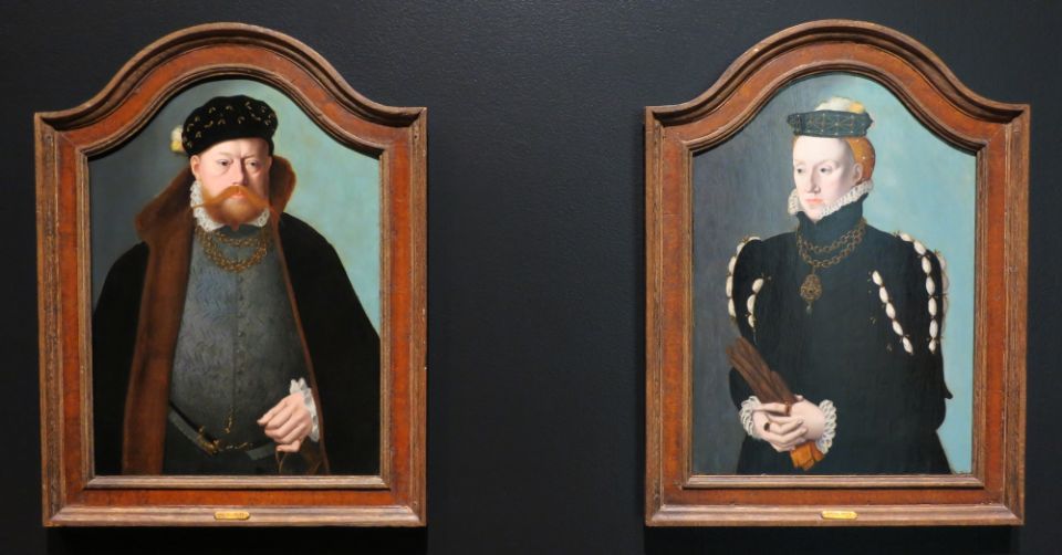 Barthel Bruyn the Younger (German, circa 1530–1607/10), "Portrait of a Gentleman" and "Portrait of a Lady," both circa 1555-65, oil on panel (Utah Museum of Fine Arts)