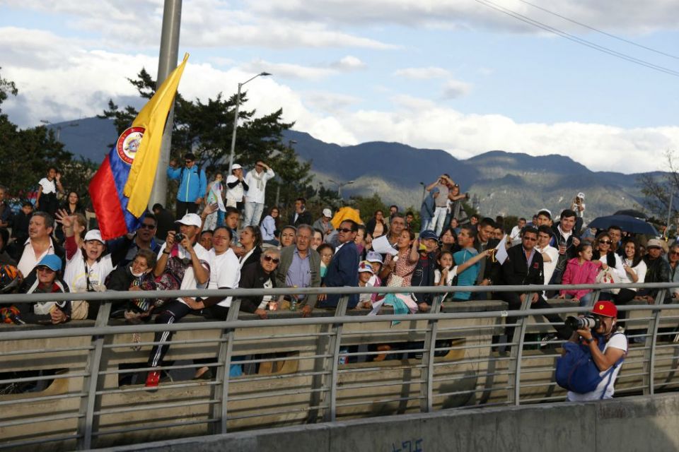 Crowd in Bogotá, Colombia Crowd in Bogotá, Colombia