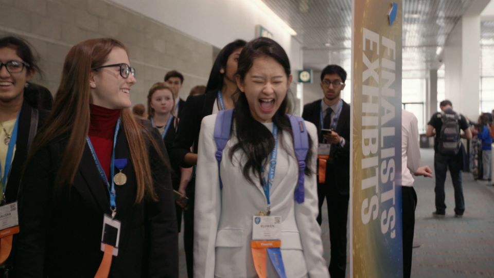 Excited high school students are seen in the documentary "Science Fair." (National Geographic) Excited high school students are seen in the documentary "Science Fair." (National Geographic)