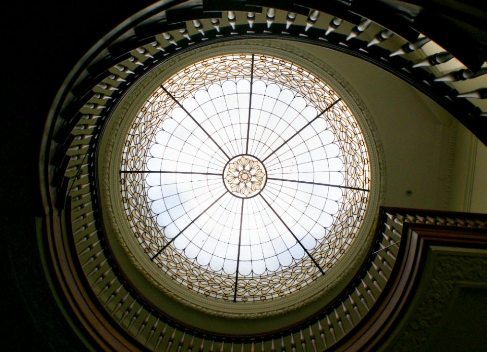 The domed window at the top of the main staircase in Regis College in Toronto (Wikimedia Commons/Pjposullivan) The domed window at the top of the main staircase in Regis College in Toronto (Wikimedia Commons/Pjposullivan)