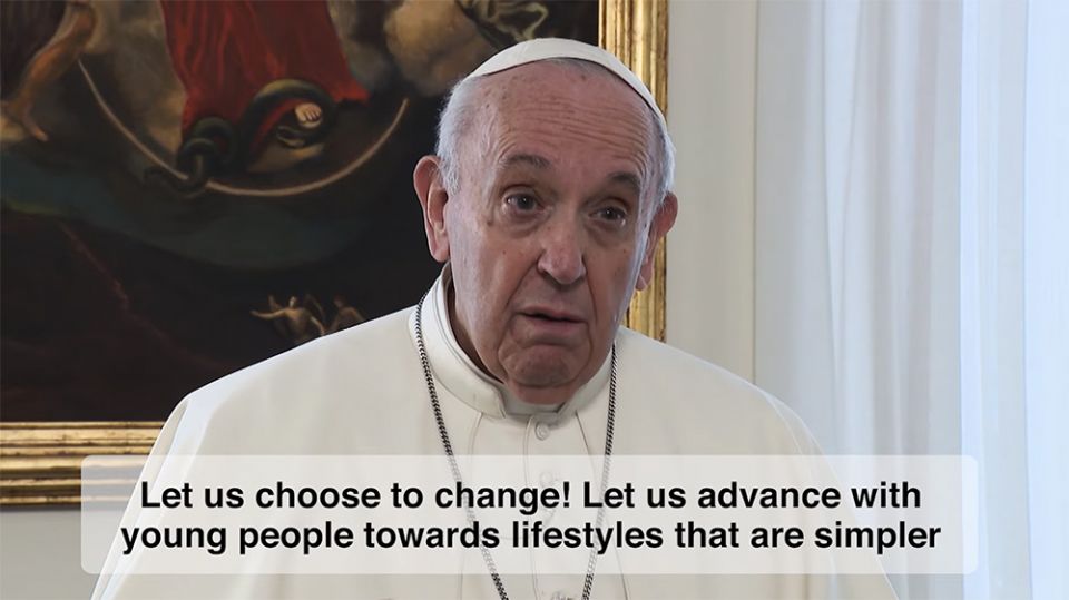 Pope Francis marks the beginning of the Season of Creation in a video released Sept. 1, on the World Day of Prayer for the Care of Creation, by the Pope's Worldwide Prayer Network. (NCR screenshot)