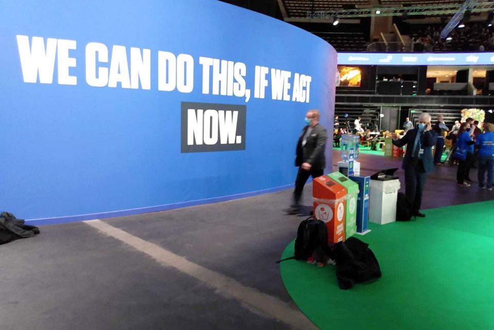 COP26, the United Nations climate change summit, held in Glasgow, Scotland, concluded Nov. 13, a day past the scheduled timeframe. (EarthBeat photo/Brian Roewe) COP26, the United Nations climate change summit, held in Glasgow, Scotland, concluded Nov. 13, a day past the scheduled timeframe. (EarthBeat photo/Brian Roewe)