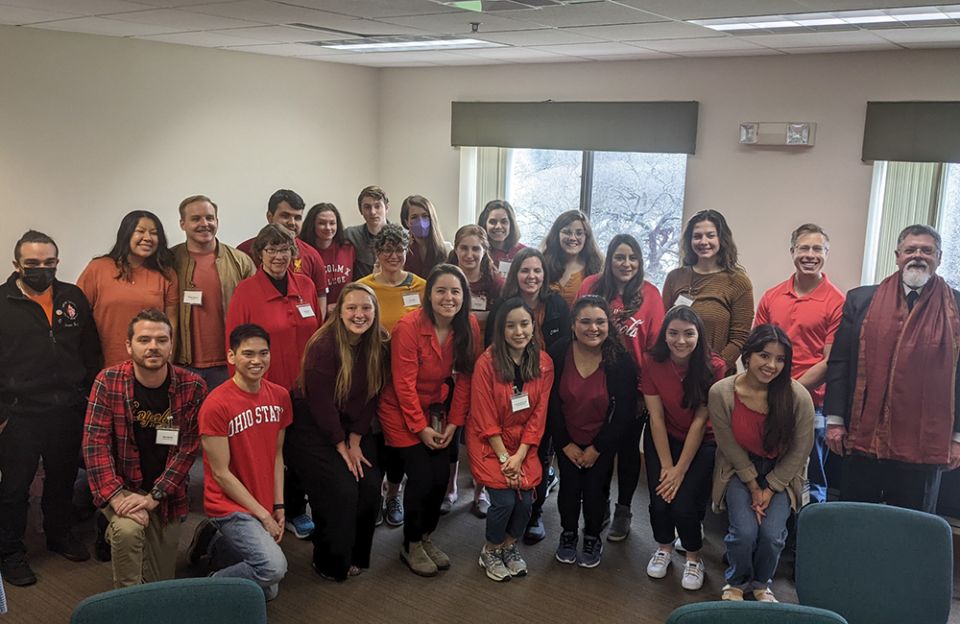 Attendees are pictured at a young adult integral ecology retreat co-sponsored by Catholic Climate Covenant and the Archdiocese of Chicago. Anna Robertson is pictured in the front row, fourth from the left. (Courtesy of Anna Robertson)