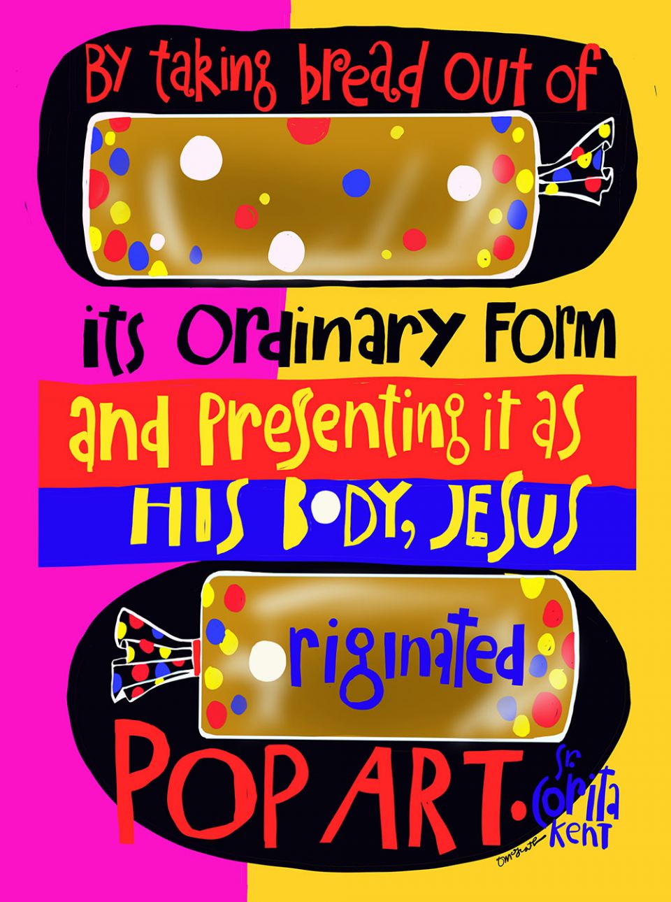 "Pop Body of Christ," a digital image by Mickey McGrath (Provided by Mickey McGrath) "Pop Body of Christ," a digital image by Mickey McGrath (Provided by Mickey McGrath)
