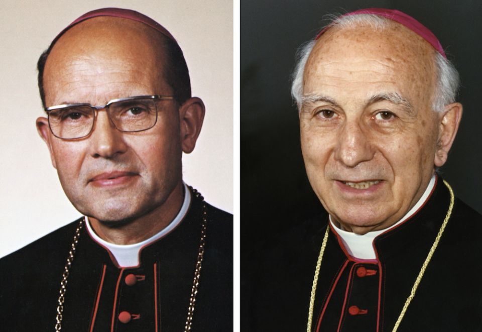 Left: Belgian Archbishop Jean Jadot, former apostolic delegate in the United States, pictured in an undated photo; Right: Italian Cardinal Pio Laghi, former Vatican nuncio to the United States, pictured in an undated photo. (CNS)