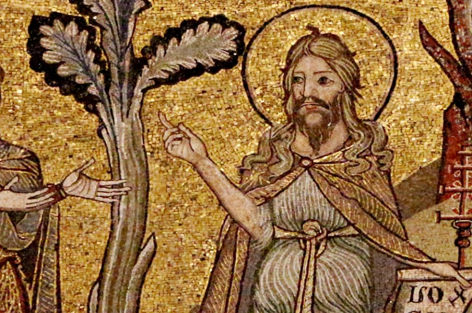 St. John the Baptist is depicted in mosaic in the Baptistery of St. John in Florence, Italy. (Wikimedia Commons/Sailko) St. John the Baptist is depicted in mosaic in the Baptistery of St. John in Florence, Italy. (Wikimedia Commons/Sailko)
