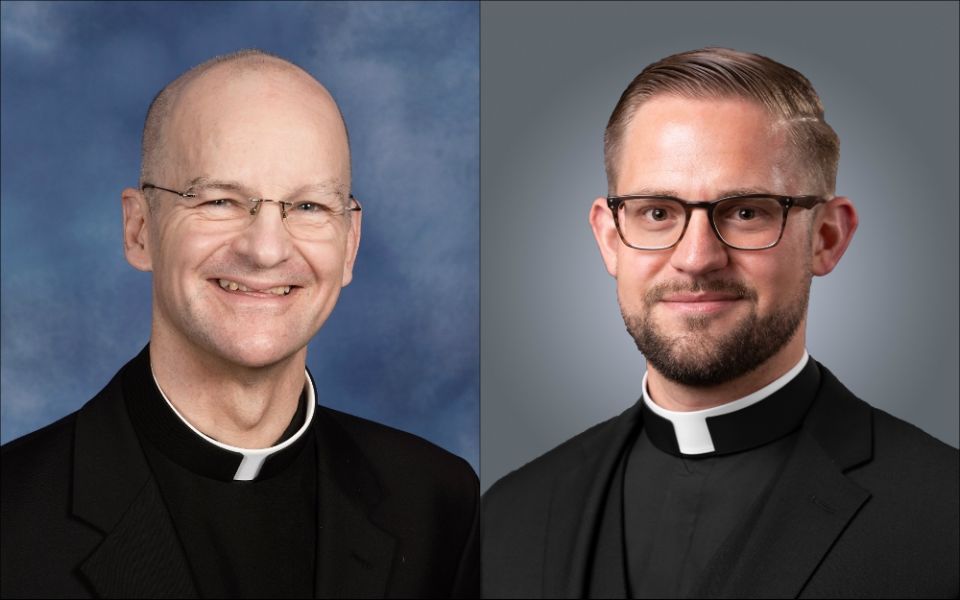 Fr. Daniel Jones, left, and Fr. Andrew Mabee (Detroit Archdiocese photos)