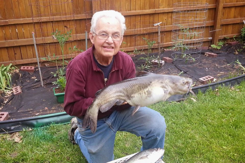 John Krejci, an avid lakeshore fisherman, with one of his catches (Courtesy of Jennifer Krejci)
