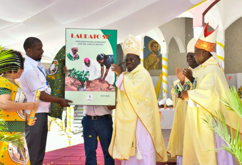 A document on Laudato Si' implementation guidelines was launched at the closing Mass of the plenary of the Association of Member Episcopal Conferences in Eastern Africa. (Courtesy of AMECEA)