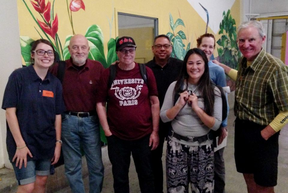 From left: Brinkley Johnson, site coordinator at Annunciation House, and volunteers Harry Hutzel, Richard Champion, Marco Matute, Evelyn Rodriguez, Patrice Kavanaugh and Peter Wise. Not pictured is group coordinator Petrina Grube, who took the photo. From left: Brinkley Johnson, site coordinator at Annunciation House, and volunteers Harry Hutzel, Richard Champion, Marco Matute, Evelyn Rodriguez, Patrice Kavanaugh and Peter Wise. Not pictured is group coordinator Petrina Grube, who took the photo.