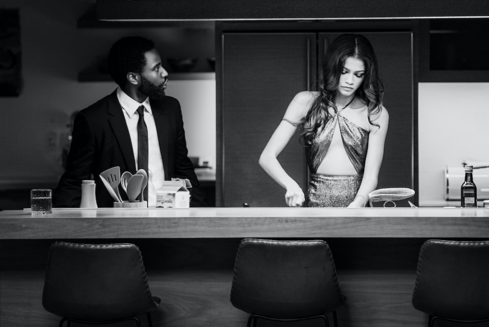 John David Washington as Malcolm, left, and Zendaya as Marie in a scene from "Malcolm & Marie" (Netflix/Dominic Miller) John David Washington as Malcolm, left, and Zendaya as Marie in a scene from "Malcolm & Marie" (Netflix/Dominic Miller)