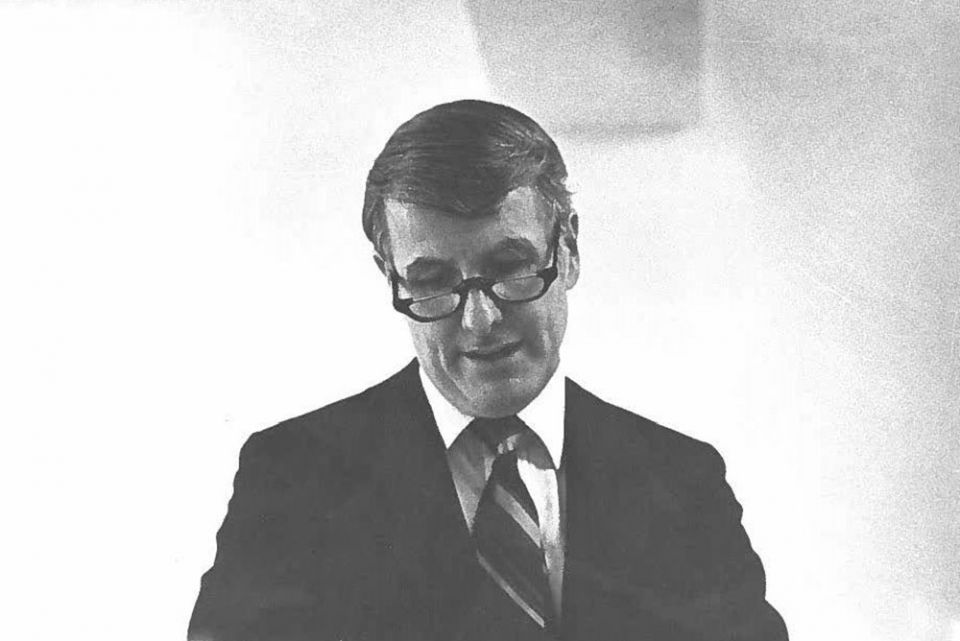 NCR board member John McMeel in 1983 (NCR photo/Pam Bauer)
